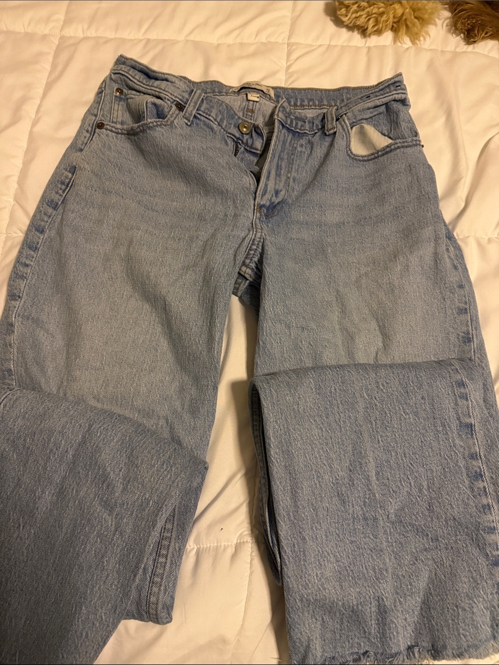 Abercrombie & Fitch Light Wash Straight-Leg Jeans